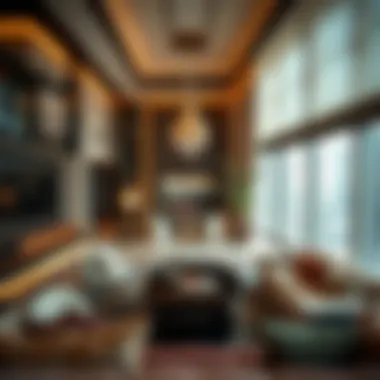 Elegant Interiors of Burj Khalifa Residence Luxurious interior of a flat in Burj Khalifa