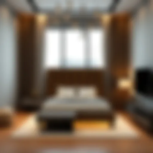 Stylish bed space interior reflecting modern living standards in Dubai