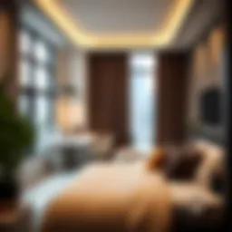 Modern studio apartment showcasing interior design