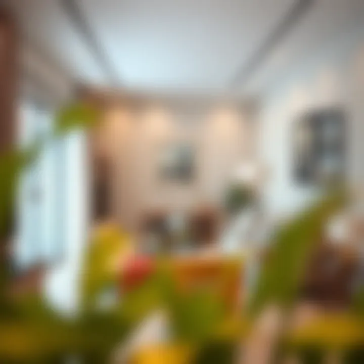 Interior of a Stylish 1 BHK Apartment Cozy 1 BHK apartment interior with elegant furnishings