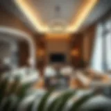 A beautifully designed family room in a Rashidiya residence