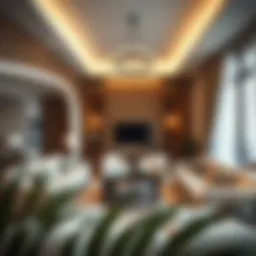 A beautifully designed family room in a Rashidiya residence