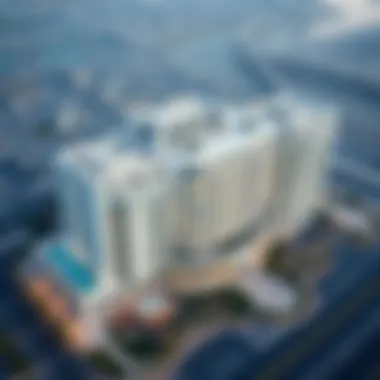 Aerial View of Architectural Elegance Aerial view of the White Swan Building showcasing its architectural elegance