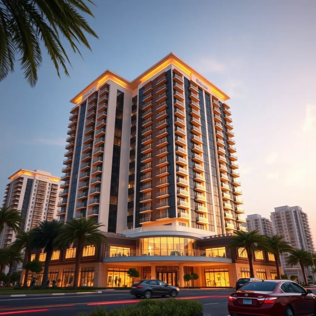 Beautiful view of Tower Apartment Living